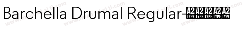 Barchella Drumal Regular字体转换